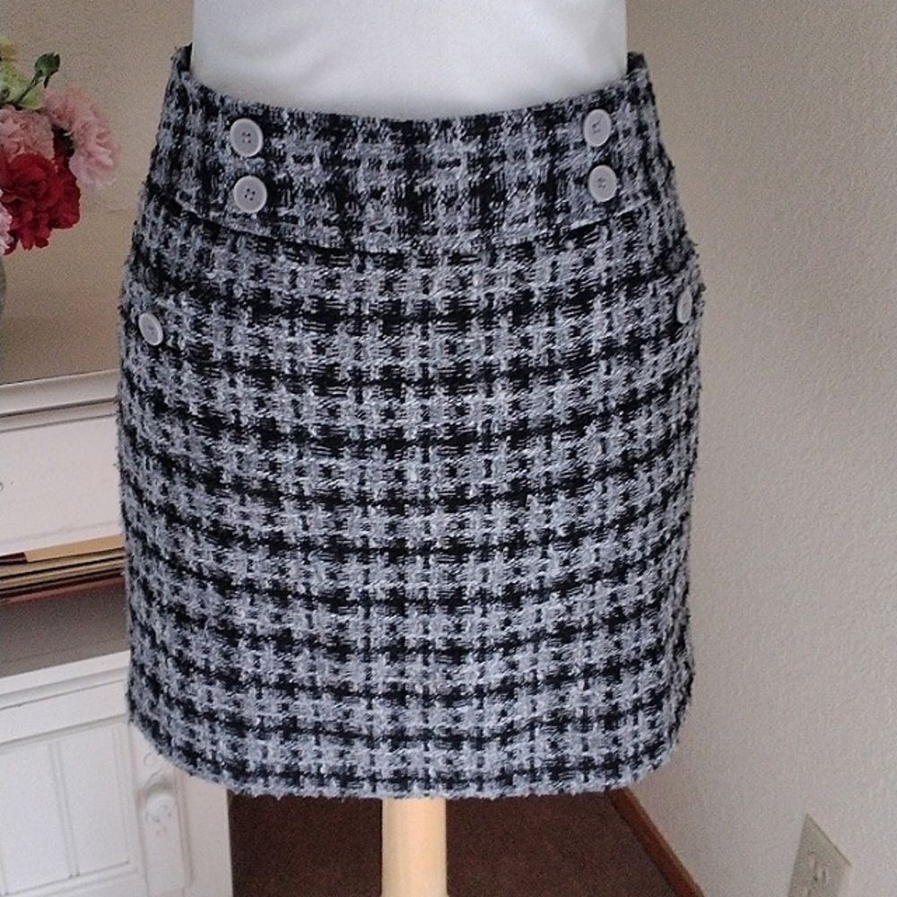 Ann Taylor Loft Woven Plaid Skirt